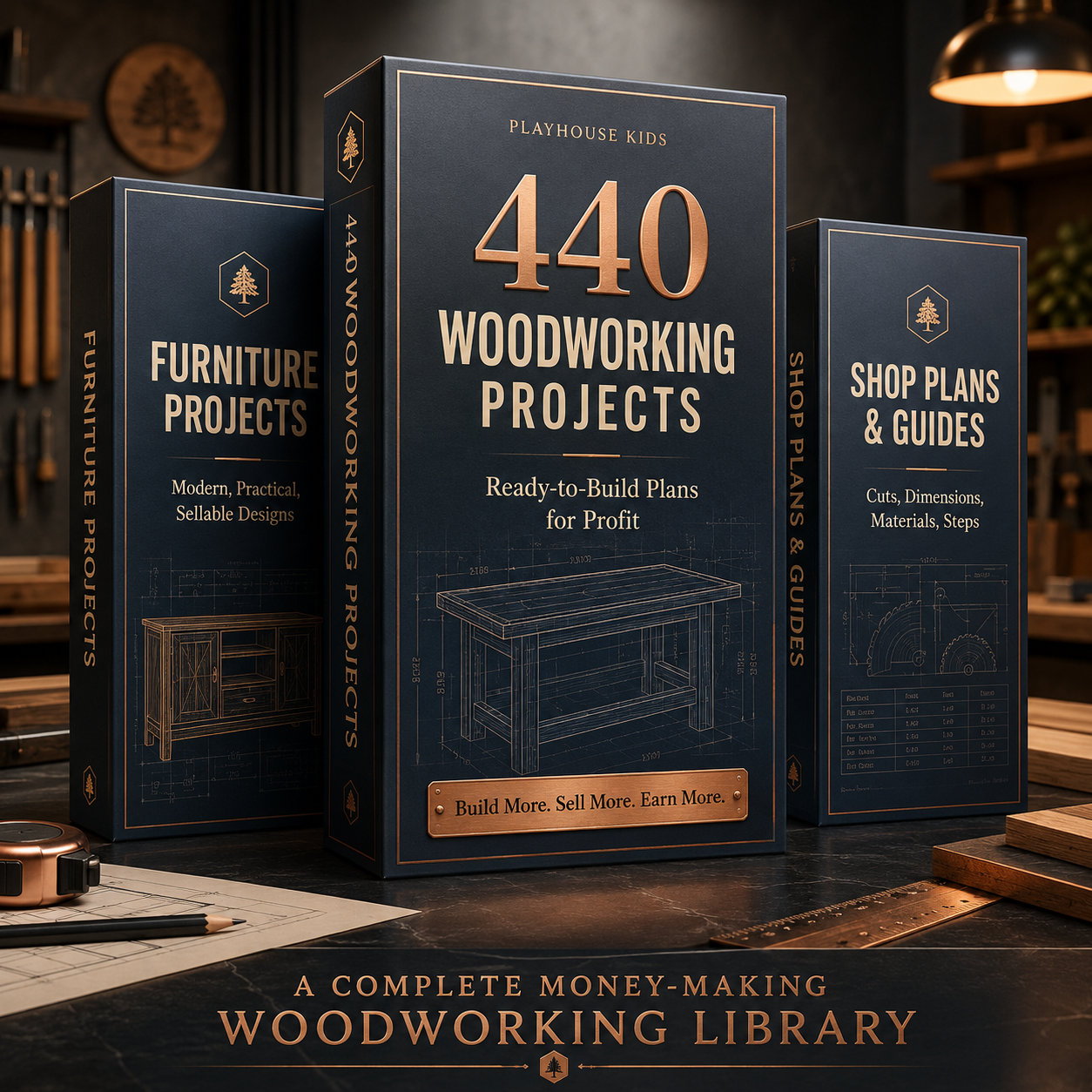 💵 Woodworking Project Library – 440 Ready-to-Build Plans