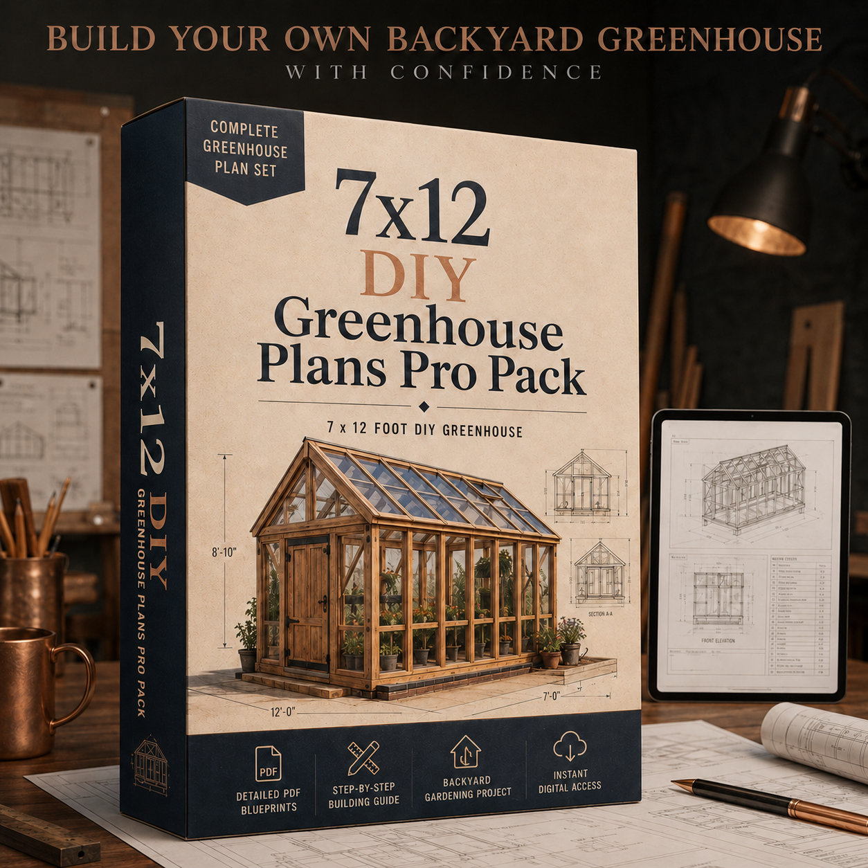 ✨7x12 DIY Greenhouse Plans Pro Pack