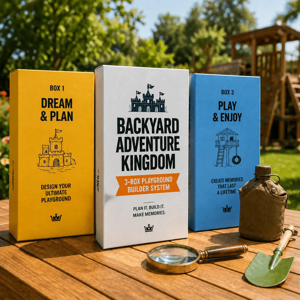 Backyard Adventure Kingdom™ — DIY Playground Blueprint Pack (5-in-1)